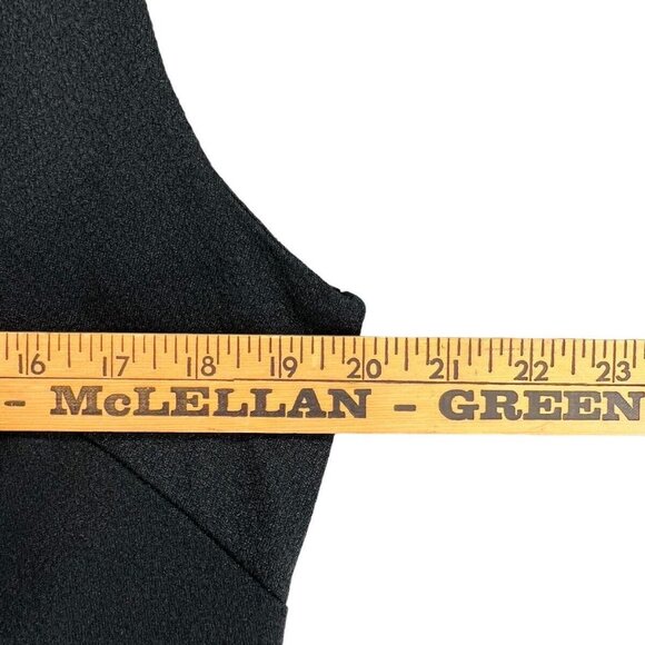 Vintage Maxi Dress Size 16-1/2 60s 70s Sleeveless Black White Stones Trees Avon - Picture 10 of 16